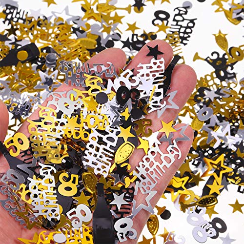50Th Birthday Confetti 50 Number Confetti 50Th Party Confetti Metallic Foil 50 Table Scatter Confetti Decoration For 50 Birthday Party Diy Arts Crafting Supplies, Gold Black And Silver (3000 Pieces) #TOP6