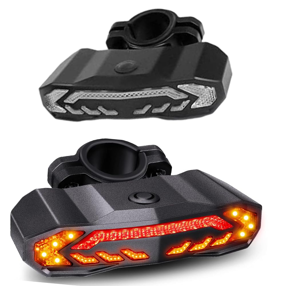 Riloer Tylne światło rowerowe LED, 1 opakowanie, ładowanie USB tylne światła rowerowe, światło ostrzegawcze, wodoodporne tylne światło rowerowe