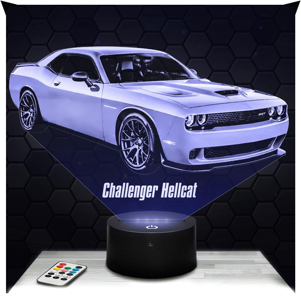 Lampephoto.fr - Car Challenger Hellcat D 3D Lamp, Gift Idea Deco Supercar Sport Vehicle. Lamp Deco Office Living Room Challenger Hellcat D,. Christmas, Gift idea Fan of Challenger Hellcat D TOP