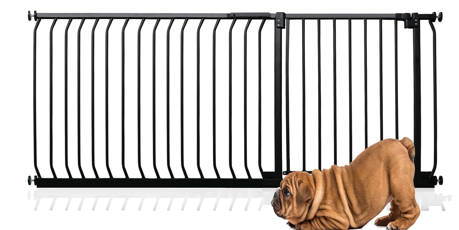 Bettacare Black Elite Pressure Dog Gate, 171Cm - 180Cm, Matt Pressure Fit Pet Gate For Dog And Puppy, Pet And Dog Barrier, Easy Installation