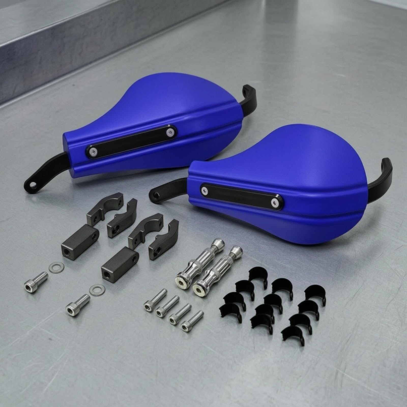 para Aluminio Mate con Soportes Seguro Protecciones para Carreras Todoterreno, Array, Negro
