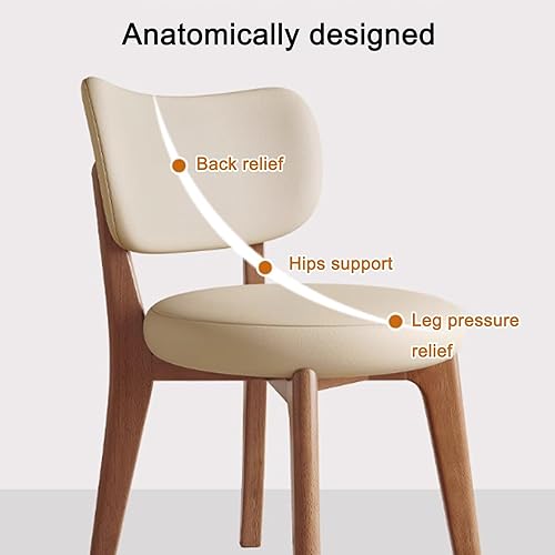 Miniatura 6 de Juego de sillas de comedor de madera de 124, sillas de cocina con respaldo curvo, silla de vestíbulo, silla de comedor tapizada, silla de comedor de