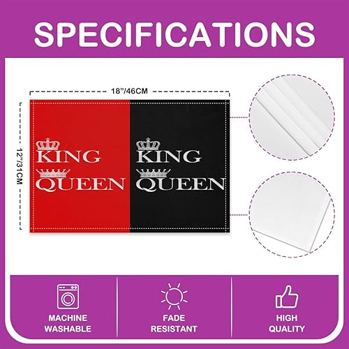 Miniatura 8 de jejeloiu Red Cardinals - Juego de 4 manteles individuales de 12 x 18 pulgadas con piñas de pino para niños, para mesa de comedor, interiores y