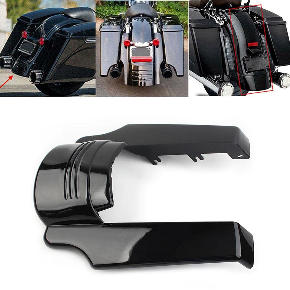 FSFY Extension de garde-boue arrière 12,7 cm ABS étiré pour Harley Touring Street Electra Glide 2009 2010 2011 2012 2013, noir brillant