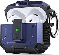 Vista 16 de DASFOND Armor - Funda rígida para auriculares Airpods Pro, grado militar, protección completa, a prueba de golpes, soporte de carga inalámbrica