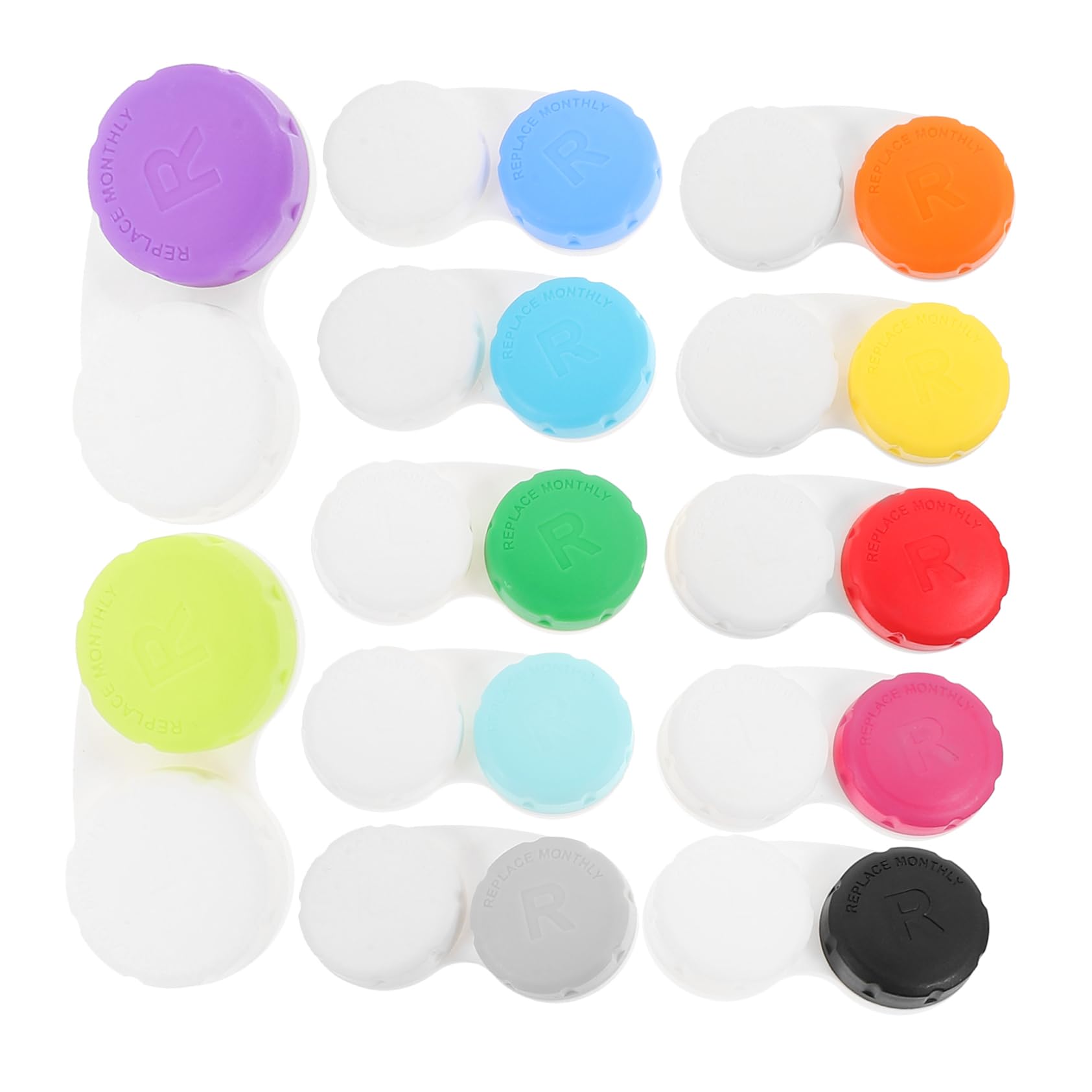 5 set Astuccio Per Lenti A Contatto Adorabile Organizer Per Lenti Contenitore Per Lenti Cosmetiche Custodia Da Viaggio Per Lenti Giornaliere Custodia Trasparente 12 pezzi*5