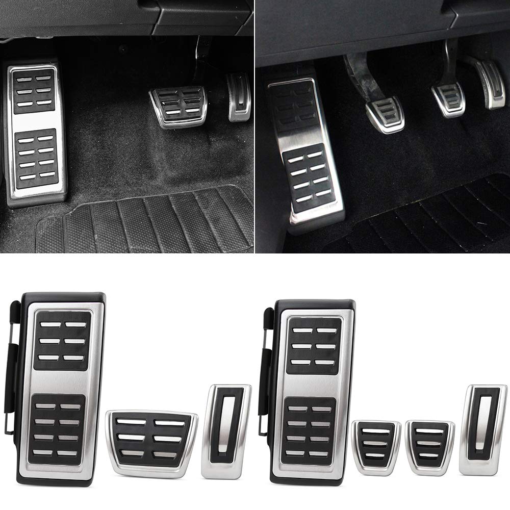 Pedaliera Auto,Pedali Auto Pedale del freno e della frizione Uso adatto per auto, per Passat B8, per Tiguan 17(3 Pcs AT With Rest)