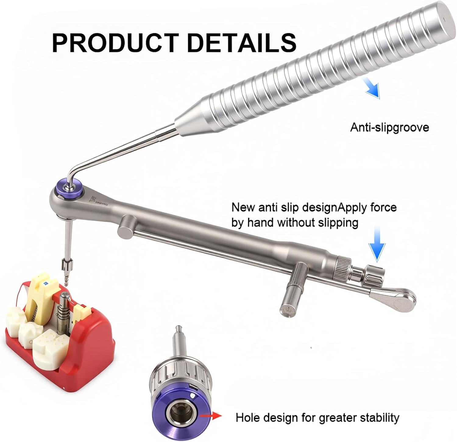 Stainless Steel Restoration Tool Universal Implant Repair Tools Kit with 14pcs Screw Driver and Screwdriver Carrier