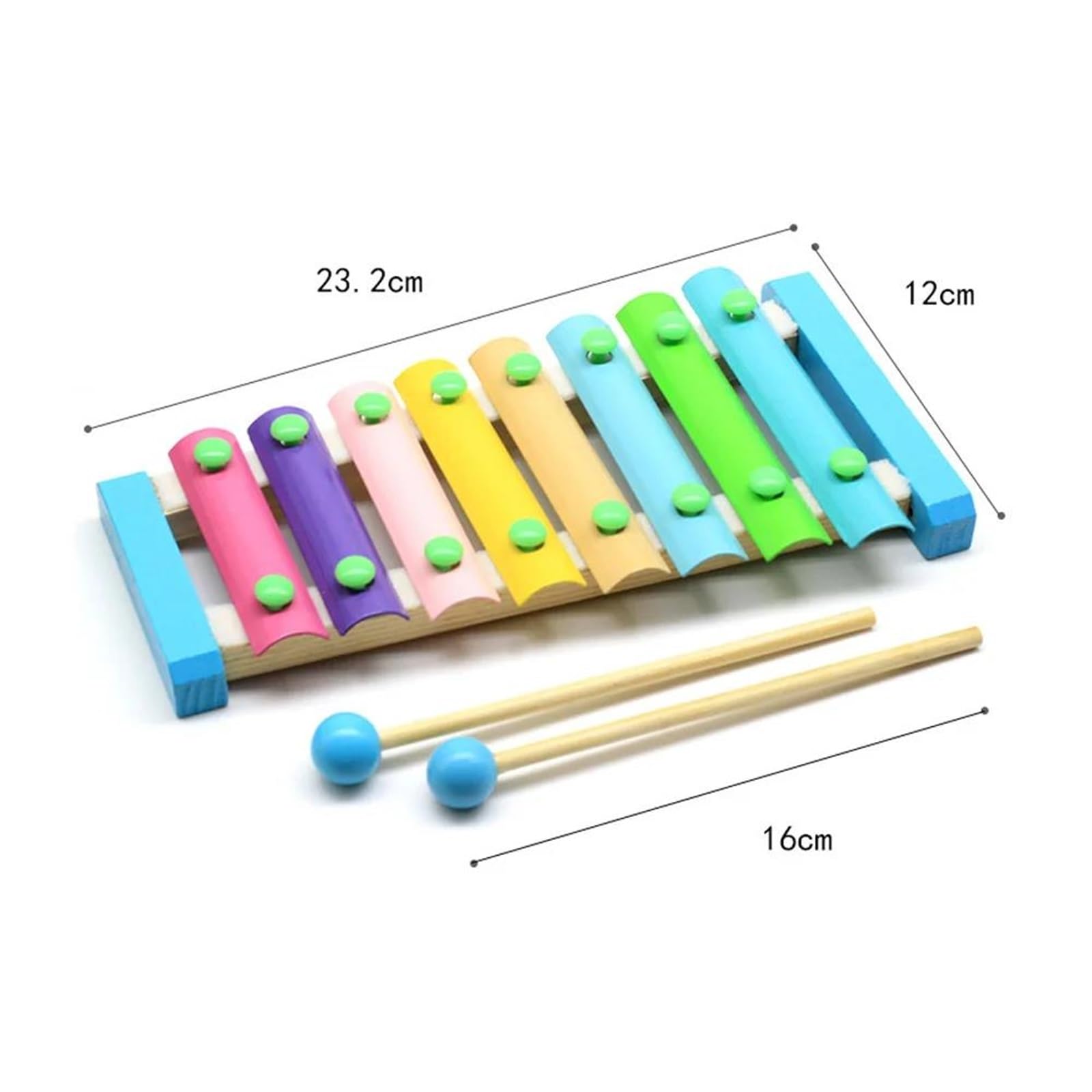 Xilófono Musical Xilófono De Madera De 8 Notas Con 2 Mazos De Madera Teclas Coloridas Pequeño Instrumento De Xilófono Perfecto Para Principiantes