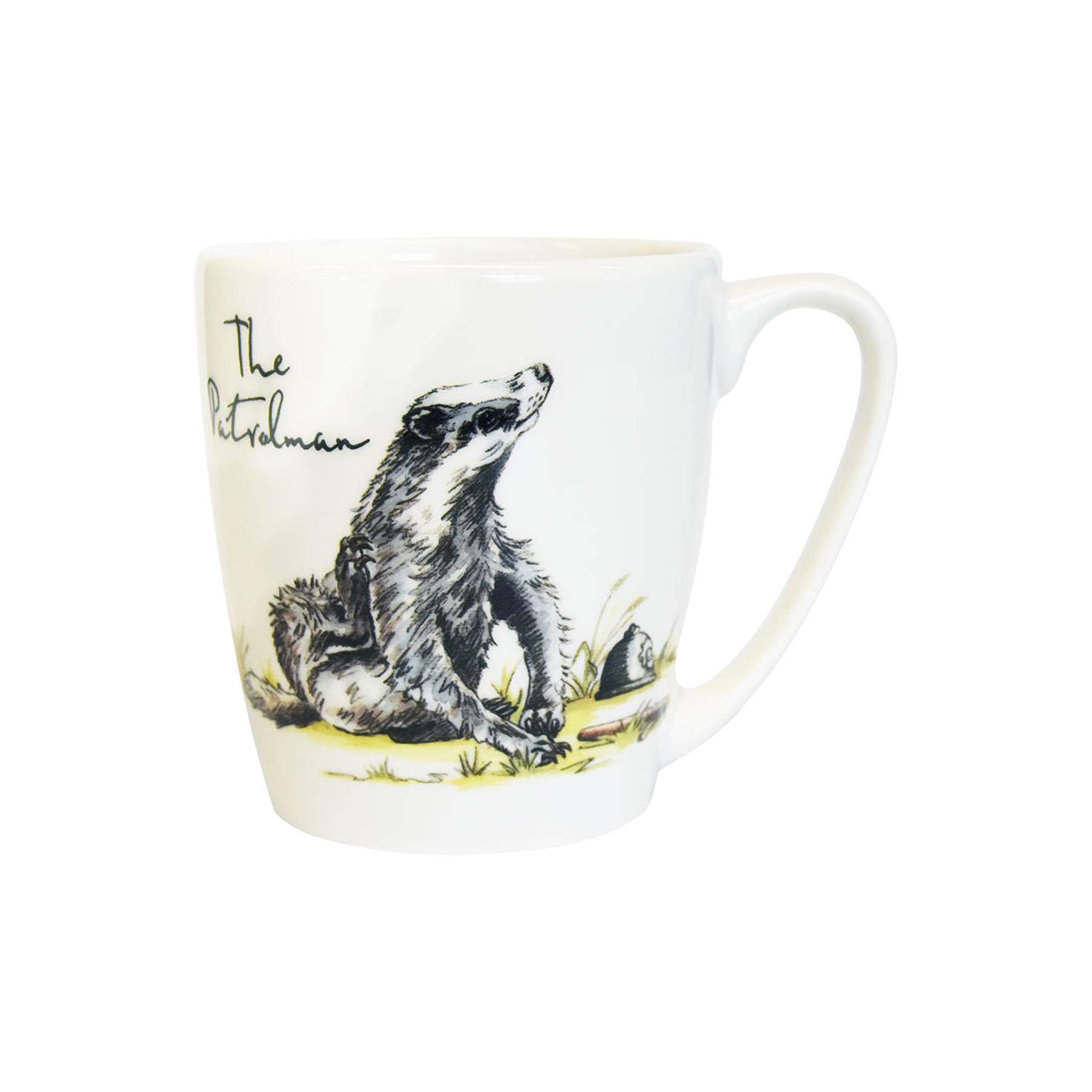 ChurchillCountry Pursuits Animal Mug - Vintage Printed Badger Tea Coffee Cup - 300ml - The Patrolman