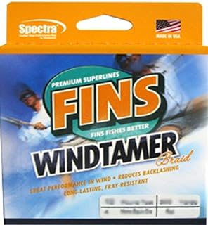 Fins Spectra 300-Yards Windtamer Fishing Line, Yellow, 20-Pound