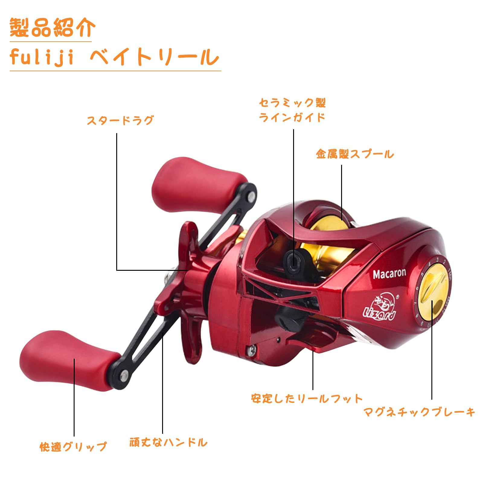 Amazon | fuliji リール ベイトリール 釣りリール ベイトフィネス