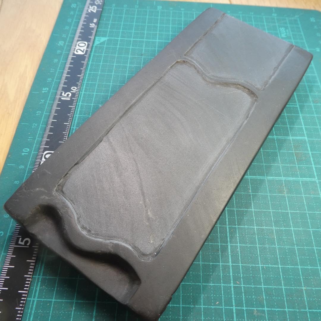 甲斐雨畑硯 十一世 雨宮静軒作 雨端硯 和硯 骨董品 ※海外発送の場合