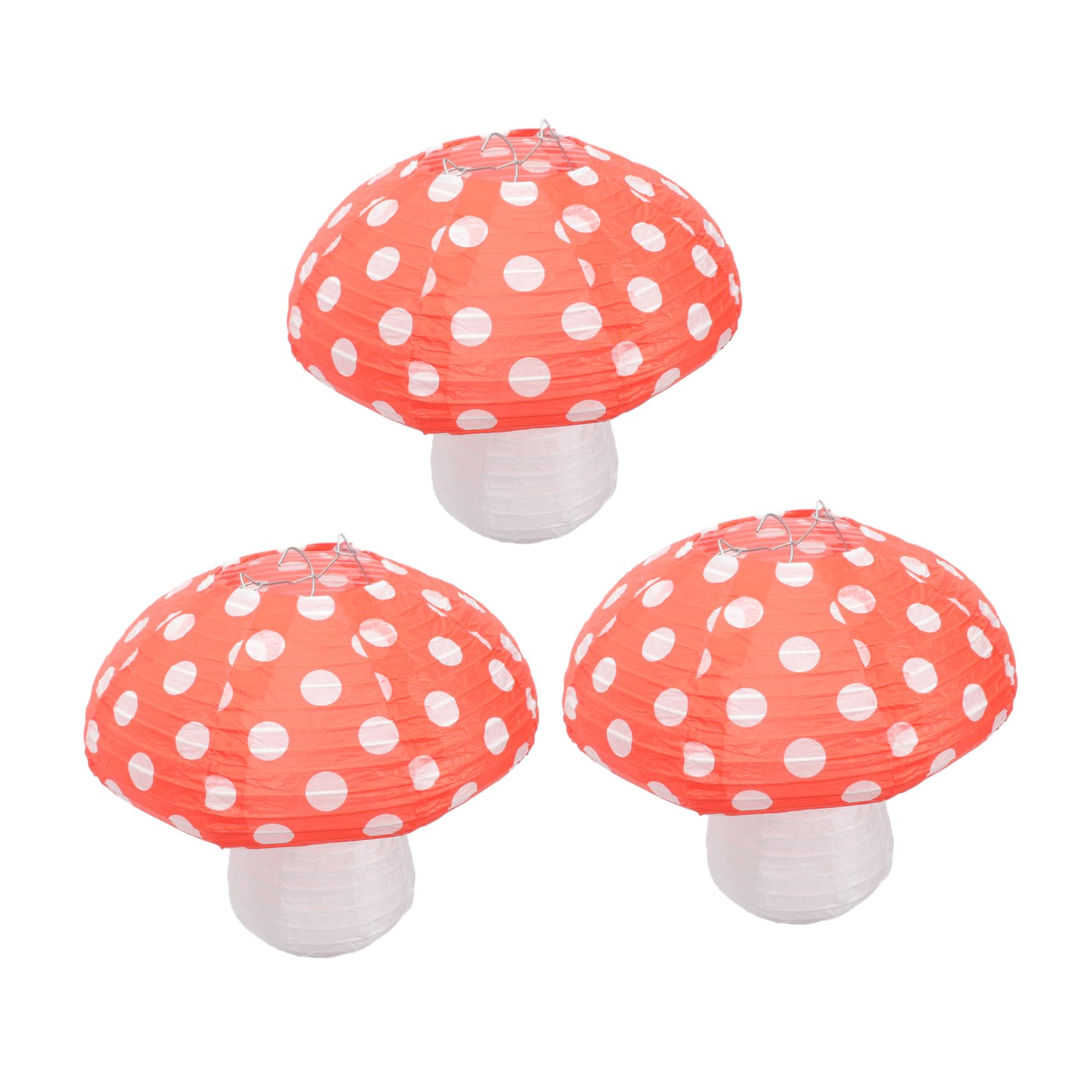HOLIDYOYO 3Pcs Mushroom Shaped Lanterns Creative Hanging Props for Parties Cute Decorative Lights for Festivals Durable Reusable for Indoor and Outdoor Decor
