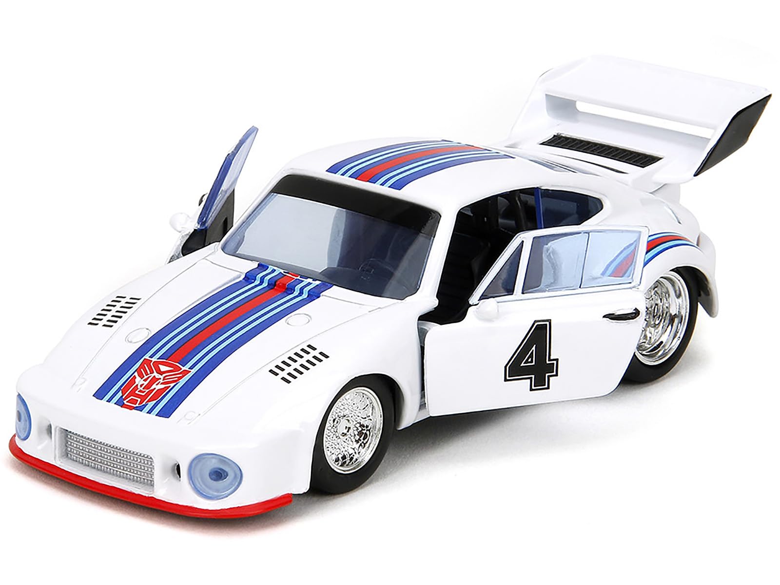 935 Turbo #4 "Jazz White with Blue and Red Stripes Hollywood Rides Series 1/32 Diecast Model Car by Jada 34793