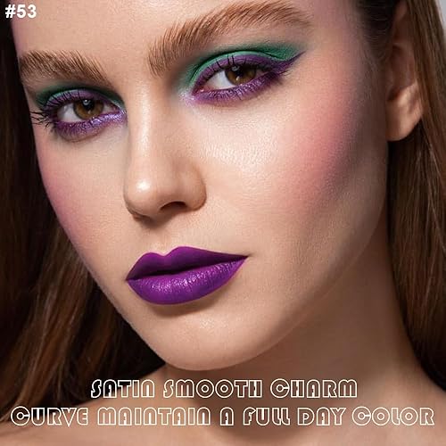 Miniatura 104 de evpct Juego de 3 lápices labiales líquidos de color oscuro, color rojo, verde esmeralda, mate, 24 horas, de larga duración, impermeable, a prueba