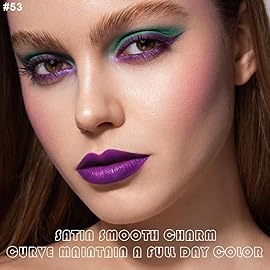 evpct 2Pcs Lavender Purple Matte Liquid Lipstick Lip Gloss Stain and Retractable Lip Liner Makeup Set for Women Long Lasting Waterproof 24 Hours Lipstick labial mate larga duracion 24 53