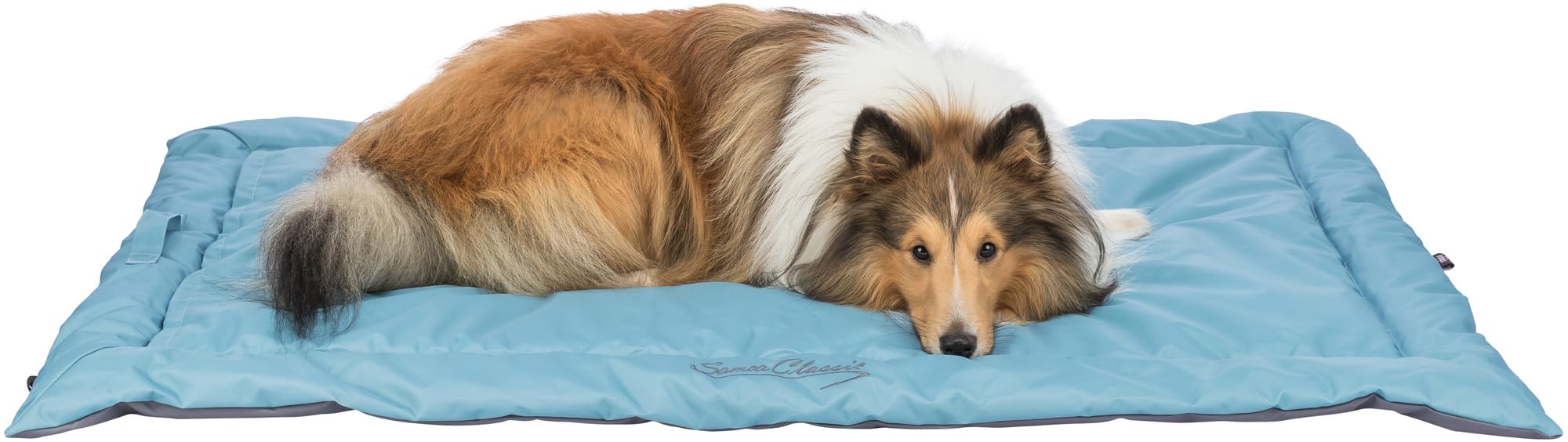 Samoa Classic travel blanket, 85 × 70 cm, ice blue/grey