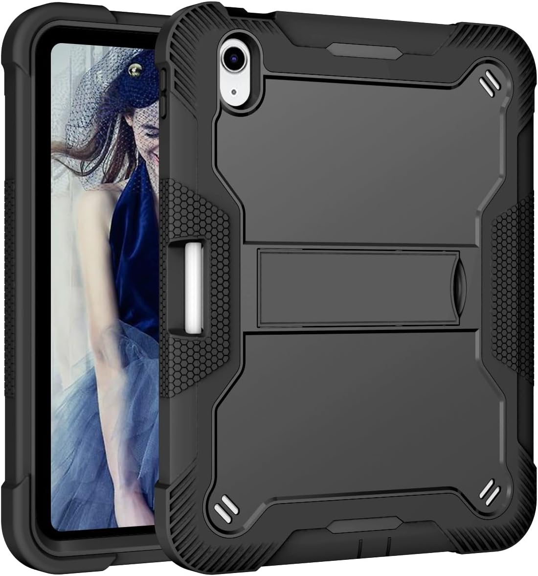 Full Protective Case Compatible with iPad 11th Gen A16 11 Inch 2025 Case Rugged Hybrid Shockproof Rugged Protective Case Compatible with iPad 11th Gen A16 11 Inch Tablet Case w Built-in Stand(Black)