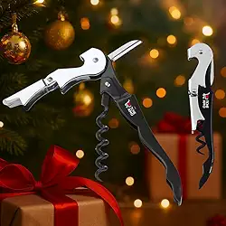 Saca Rolhas Vinho Premium Abridor de Garrafa Aço Inoxidável Cabo plastico Resistente e Durável, Pequeno fácil de carregar