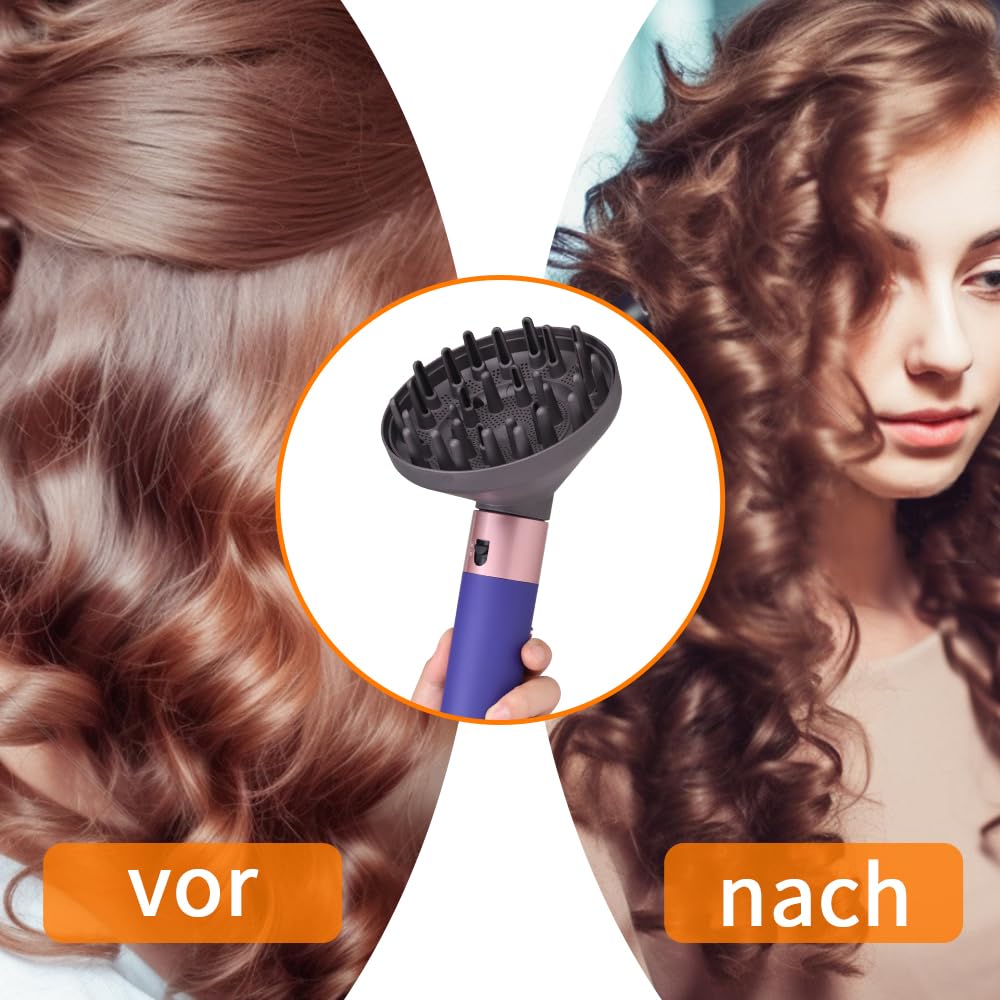 Laymi Diffusor für Dyson long langer Zacken diffuser für Dyson Airwrap Diffusor Aufsatz Zubehör für Haartrockner,locken für Gewelltes und Lockiges Haar, Umwandlung für Air Wrap Curling Styler (grau)