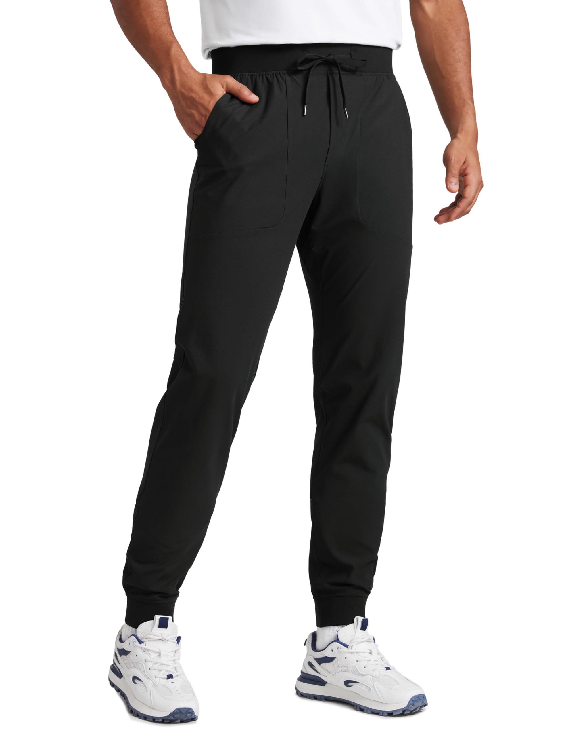 CRZ YOGA Jogger da Golf Comodi a Tiro Elastico 81cm | Elasticità Adeguata, Antipiega, Casual, Vita Elastica, Tasche, Pantaloni Sportivi per Uomo