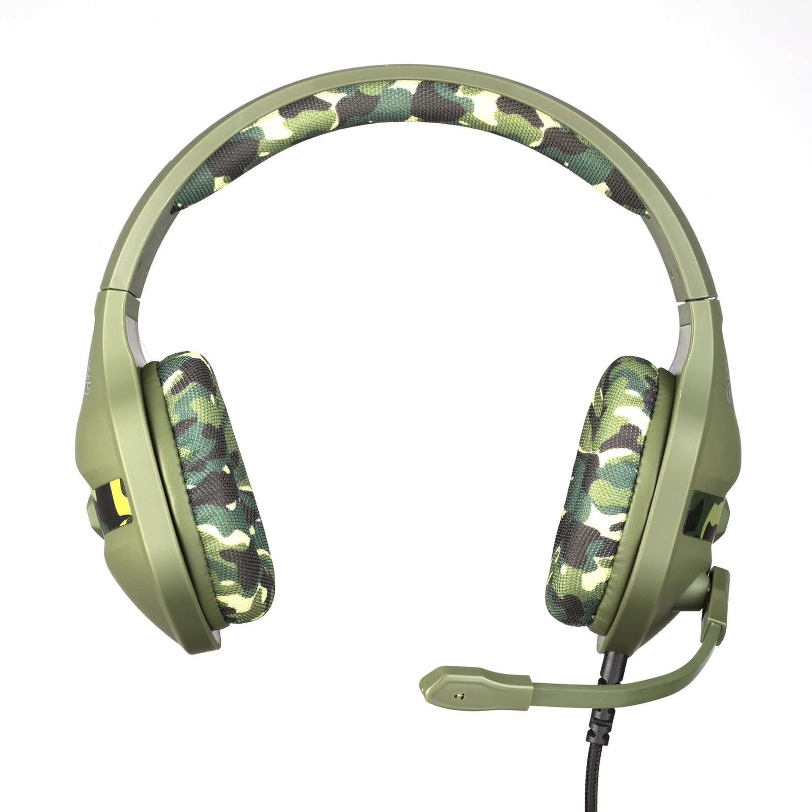 Konix Mythics Kabelgebundenes Gaming-Headset Nemesis PS4, PS5, Switch und Xbox - Mikrofon - 1,5 m Kabel - 3,5 mm Klinkenstecker - Motiv Camouflage Grün Khaki