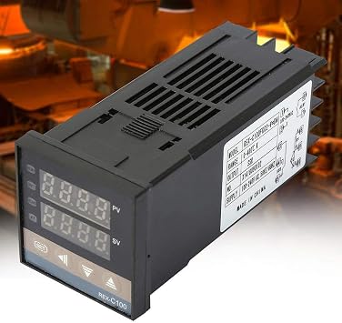 AC 110-240V Digital PID Temperature Controller Kits with 25A Solid-State Relay + 1m M6 K Type Thermocouple