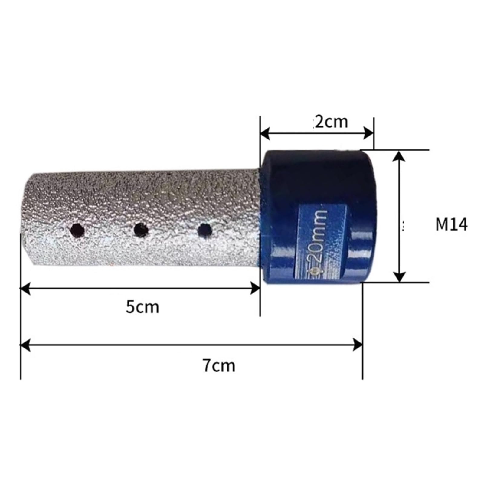 GYQAZSS 6/8/10/15/20/25/30mm Angle Grinder M14 Thread Vacuum Brazed Diamond Finger Bits for Marble Ceramic Tile Granite 1/7pcs