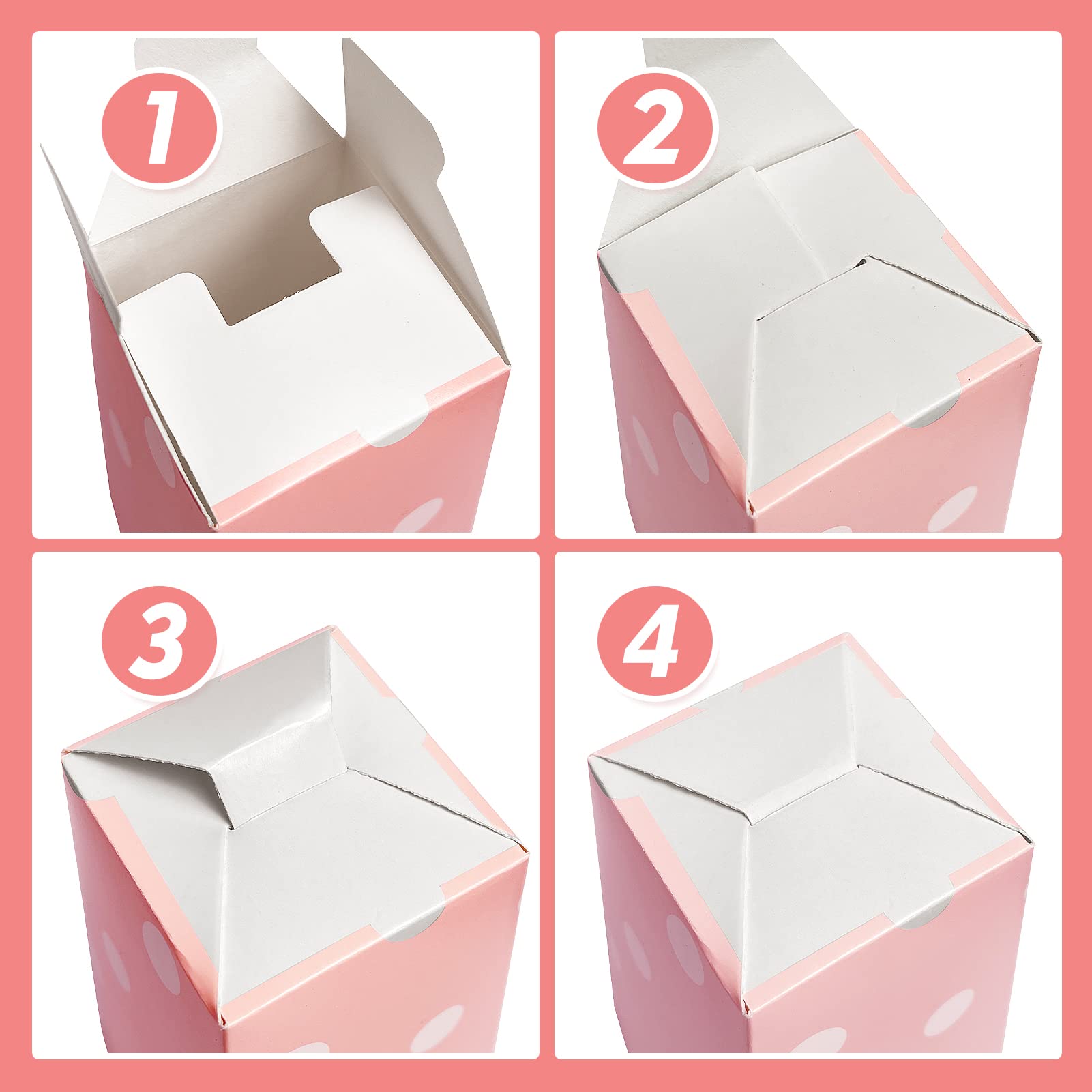 Lasuroa 24 Stück Rosa Popcorn Boxen - Süße Deko-Behälter Für Partys & Events