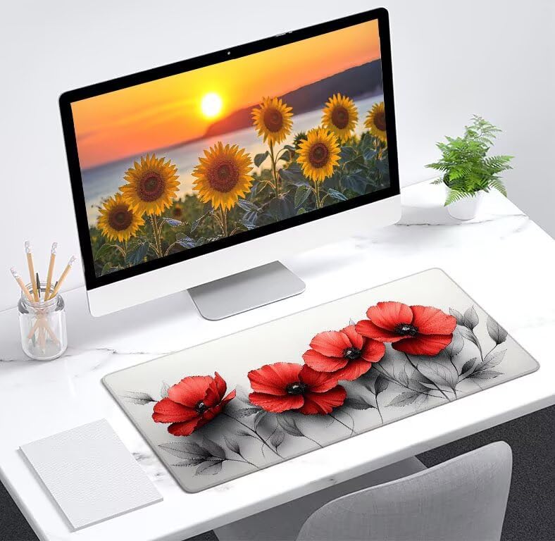 Tapis de souris gaming imperméable à bords cousus et base antidérapante - 2