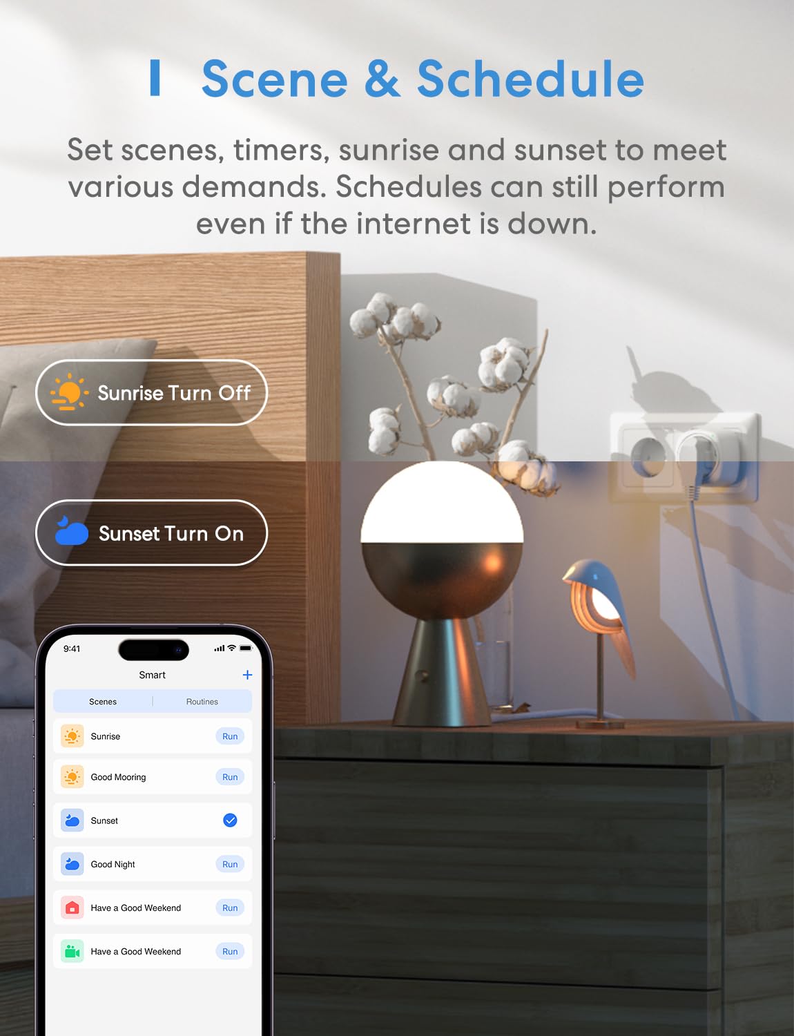 Meross Lot de 4 mini prises Wi-Fi - Fonctionne avec Apple HomeKit - Prise intelligente avec commande vocale et application à distance - Prise intelligente WiFi avec minuterie - Pas de hub nécessaire