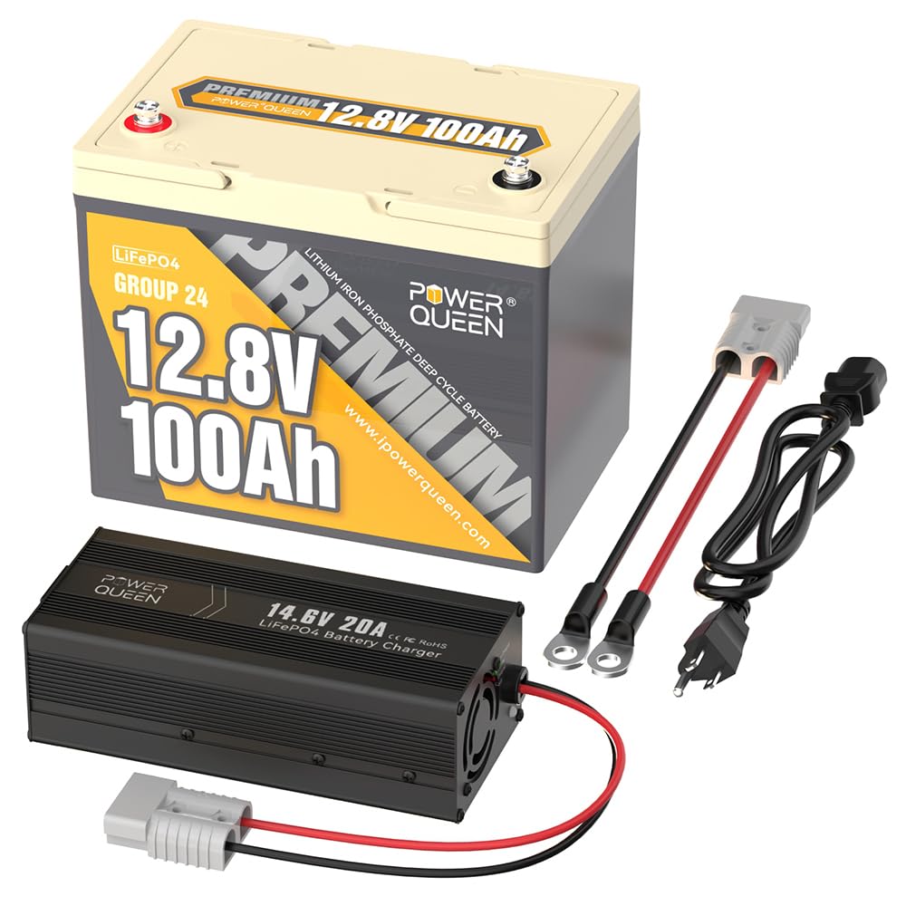 Power Queen 12V 100Ah LiFePO4 Battery