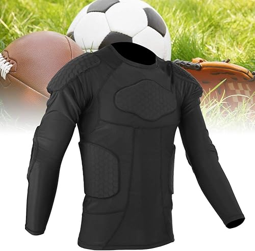 Miniatura 8 de VGEBY - Equipo de protección de fútbol acolchado, anticolisión, transpirable, antigolpes, protección contra golpes, compresión, acolchada, protector