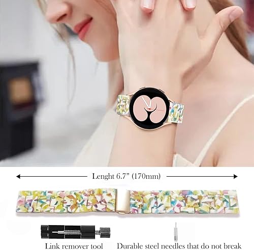 Vista 5 de Correas compatibles con Samsung Galaxy Watch 7 / FE / 6/6 Classic / 5/5 Pro / 4/4 Classic / 3 de 1.614 in / Huawei GT3 de 1.654 pulgadas, 0.787