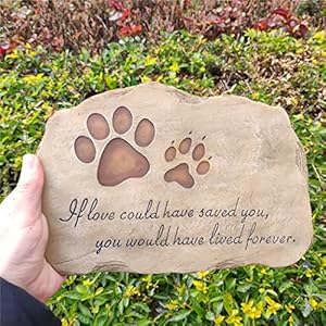 KEXMY-Pet-Memorial-Stone-Grave-Marker-for-Dog-or-Cat-Pet-Dog-Garden-Stone-for-Outdoor-Backyard-Patio-or-LawnSyampathy-Pet-Dog-Loss-Gifts-Paw-Print-Stone - Cucciolini Doodles   KEXMY-Pet-Memorial-Stone-Grave-Marker-for-Dog-or-Cat-Pet-Dog-Garden-Stone-for-Outdoor-Backyard-Patio-or-LawnSyampathy-Pet-Dog-Loss-Gifts-Paw-Print-Stone