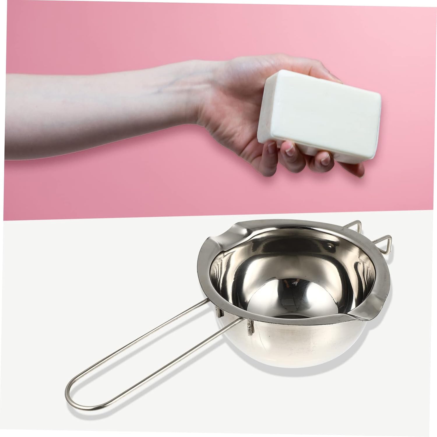 JEWEDECO Soap Melting Inner Pot Compact Double Boiler for Candle Wax and DIY Soap Making Safe and Sturdy Design Easy Handle for Practical Use
