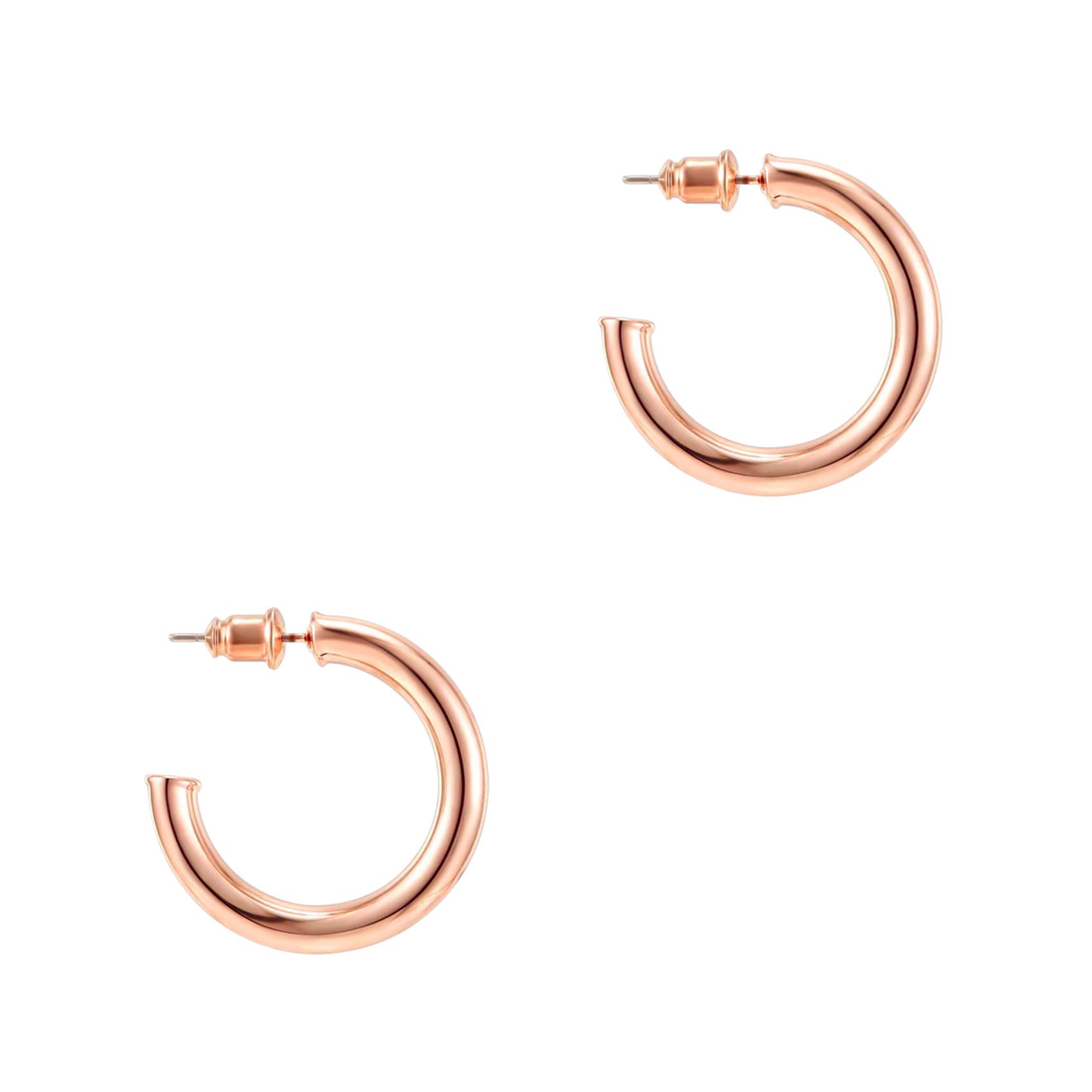 PAVOI 14K Gold Plated Lightweight Hoop Earrings for Women, Infinity Hoops