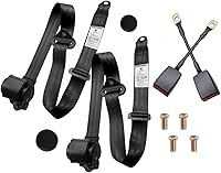 2-Pack Universal 3-Point Seat Belt Pads for Golf Carts, Go Karts, SUVs, Trucks - Adjustable Comfort Covers