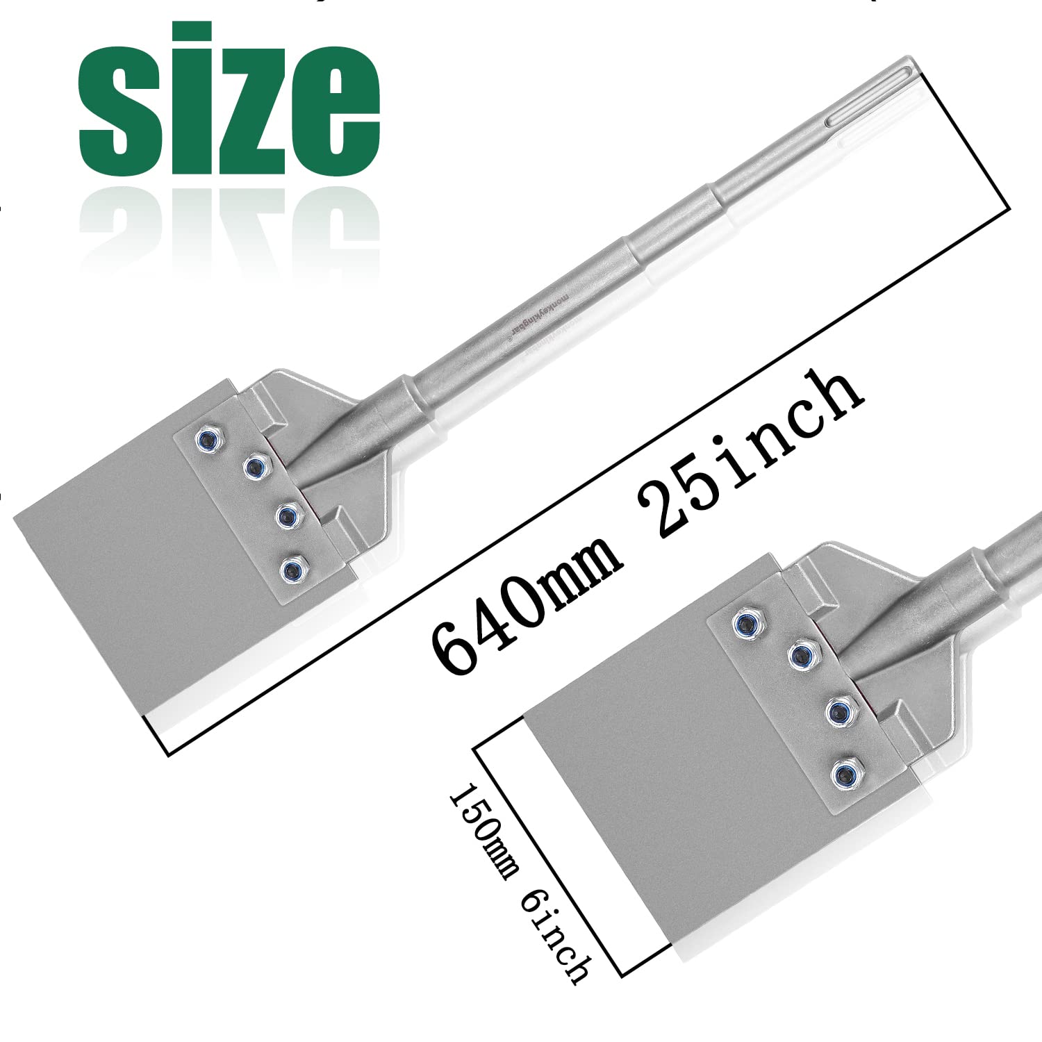 Firecore SDS Plus Floor Scraper, 300mmu00d7100mm,Chisel Bits For SDS Plus