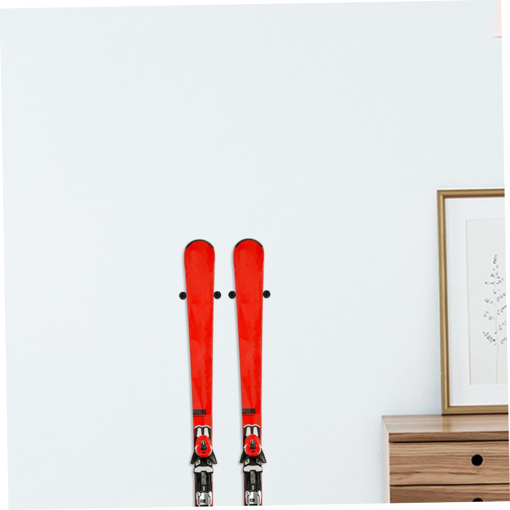 WOONEKY Snowboard Holder Wall Mount 2pcs Ski Rack for Display Compact and Stylish Snowboard Storage