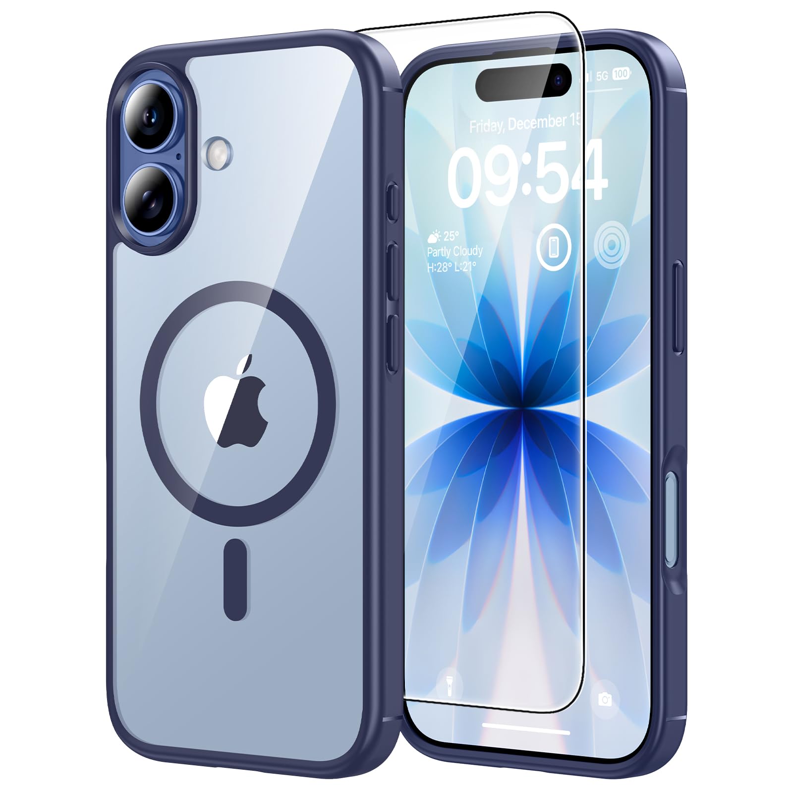 TAURI Funda para iPhone 13/iPhone 14, Compatible con MagSafe [No amarillea] con Vidrio Templado, Carcasa Nueva para iPhone 13/iPhone 14,Funda Ultra Fina antichoque - Transparente — view 162