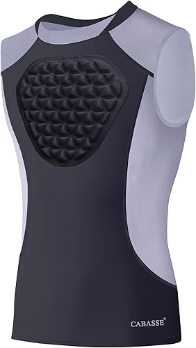 Cabasse - Protector de pecho juvenil, camiseta de protección para corazón/esternón para béisbol, fútbol, T Ball, lacrosse y porteros