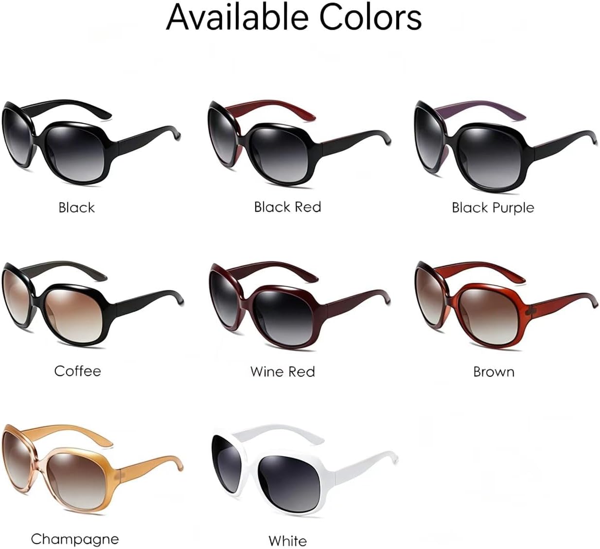 WNLX Womens Polarized Fashion Sunglasses,UV 400 Glasses,Street Photography Fashion Outfit Travel Driving High-End Sunglasses