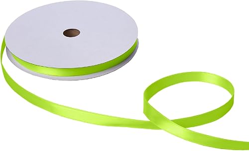 Miniatura 1 de Jillson Roberts - Cinta de satén de doble cara de 58 pulgadas a granel disponible en 21 colores, verde lima, carrete de 100 yardas (BFR0941)