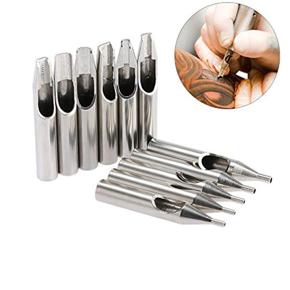 Tattoo Stainless Steel Tip Kits, CINRA 22pcs Tattoo Tips Set Tattoo Tip Kits Assorted Round/Flat/Diamond Tip RT FT DT for Coil Tattoo Machine Rotary Tattoo Gun Tip Accessories Set, Tattoo Suppl : Beauty & Personal Care