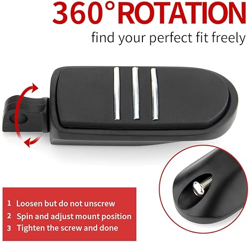 Miniatura 3 de Estriberas de pasajero para motocicleta, estriberas de pasajeros, clavijas de autopista compatibles con Harley Davidson Touring Street Glide Road