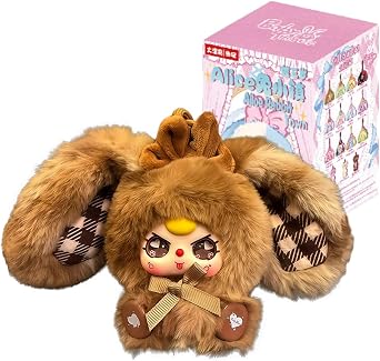 Baby Three Alice Rabbit Town Series Cute Plush keychain Blind Box 1 of 15 Possible Styles Baby Three Key Ring Collectible Birthday Gifts 1Pc Blind Box