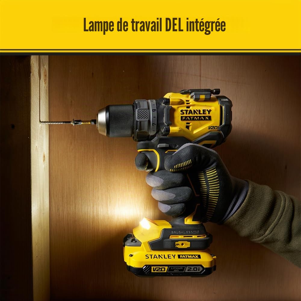 STANLEY Perceuse-visseuse sans fil FATMAX 18V V20, (outil seulement), SFMCD725B-XJ