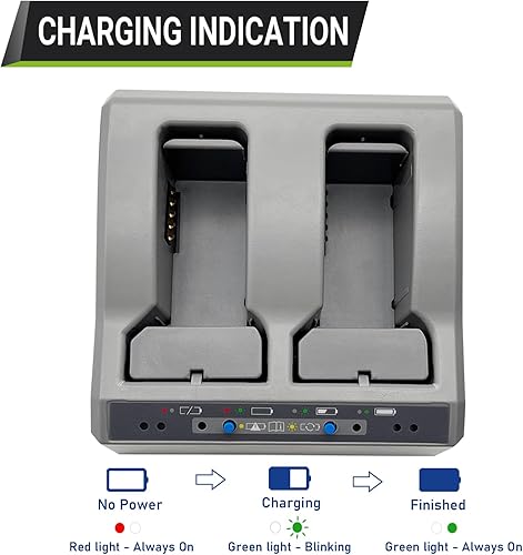 Miniatura 2 de Cargador de batería dual para Trimble GPS S8 S6 R6 R7 R8 R10 Batería, nueva actualización cargador dual para Trimble Total Station GNSS GPS RTK